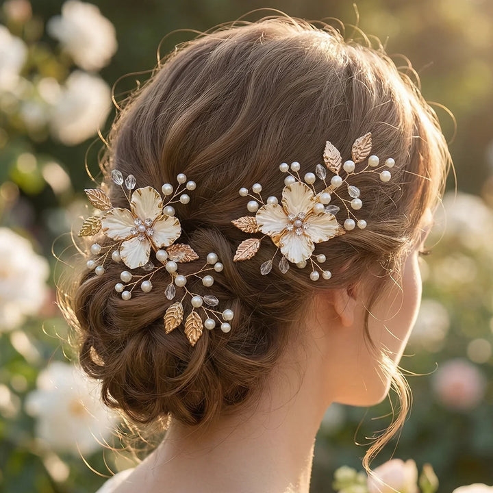 Épingles à Cheveux Bohème Chic pour Mariage – Lot de 2