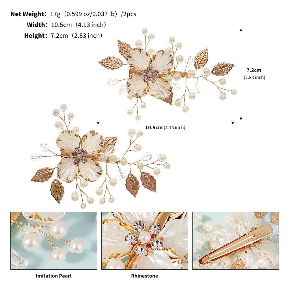 Épingles à Cheveux Bohème Chic pour Mariage – Lot de 2