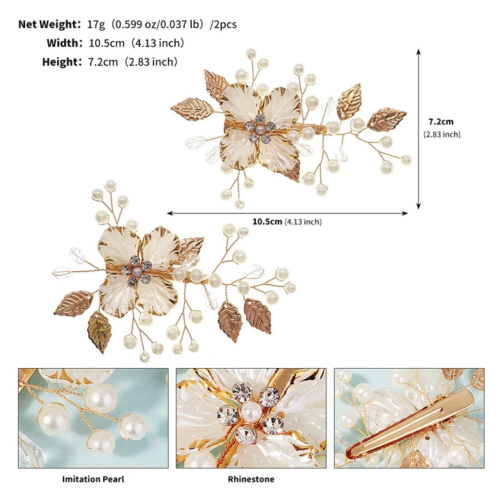 Épingles à Cheveux Bohème Chic pour Mariage – Lot de 2