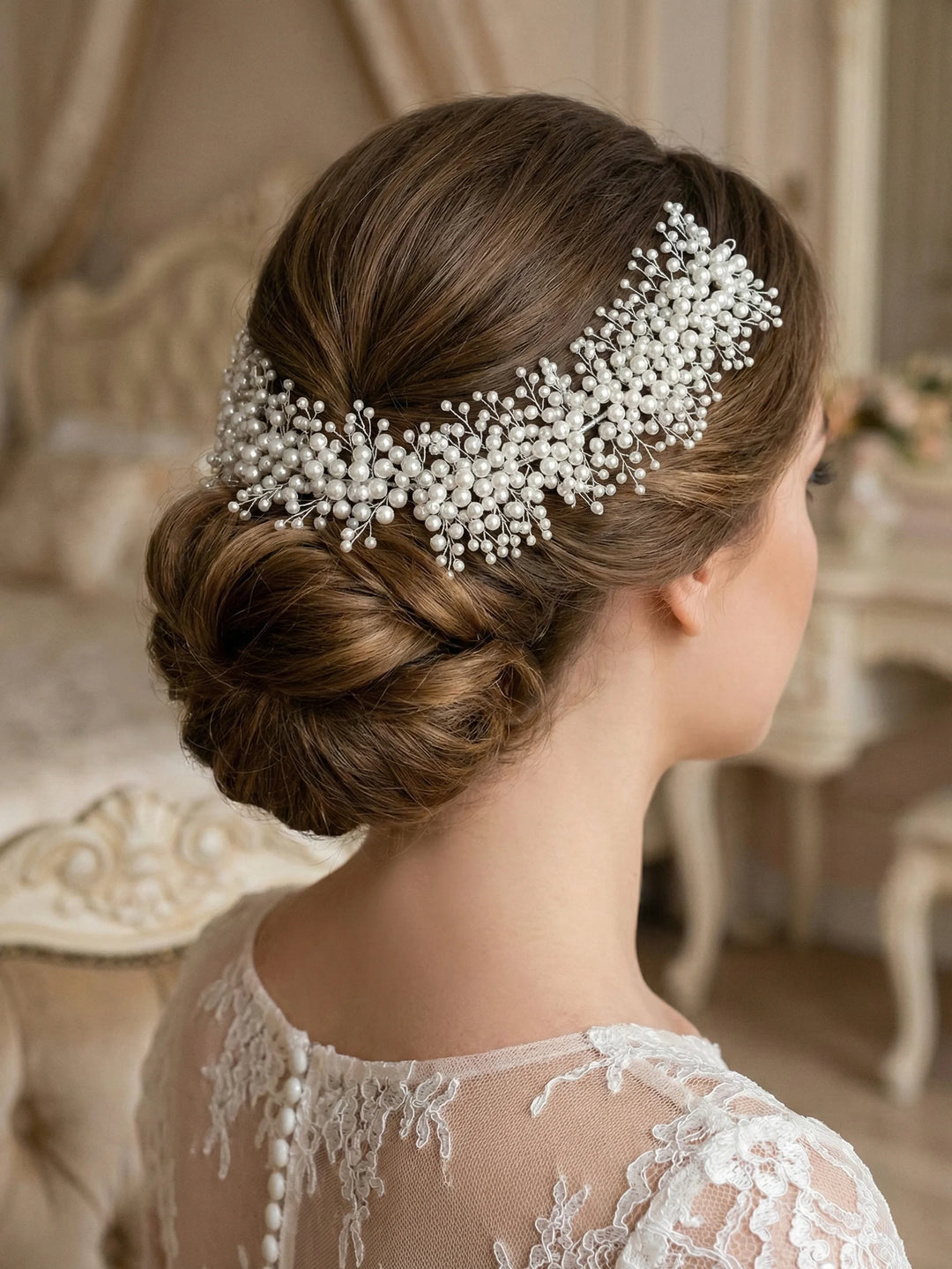 Grande épingle à cheveux à perles pour mariage