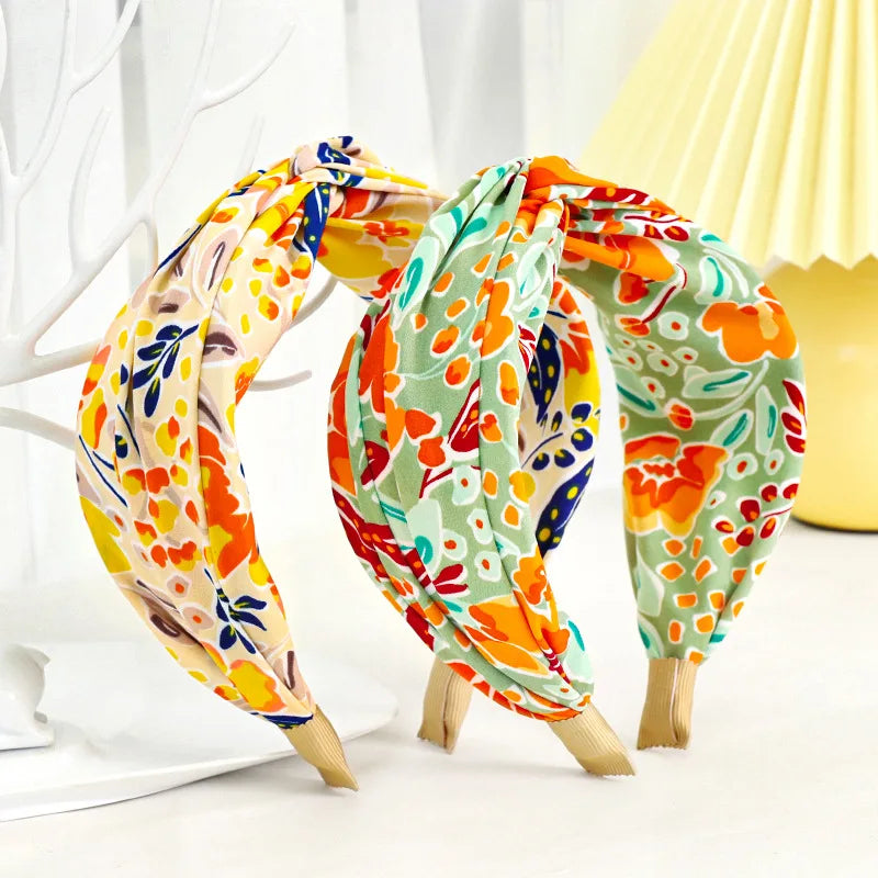 Serre-tête bohème pour femme à motif floral coloré – style boho chic confortable