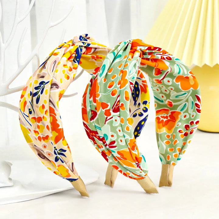 Serre-tête bohème pour femme à motif floral coloré – style boho chic confortable