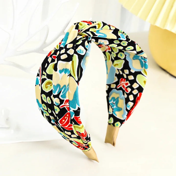 Serre-tête bohème pour femme à motif floral coloré – style boho chic confortable