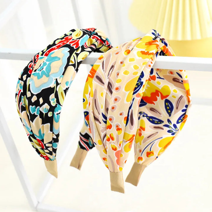 Serre-tête bohème pour femme à motif floral coloré – style boho chic confortable