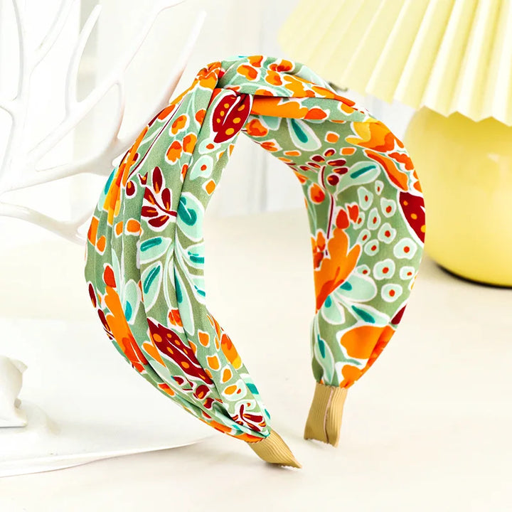 Serre-tête bohème pour femme à motif floral coloré – style boho chic confortable