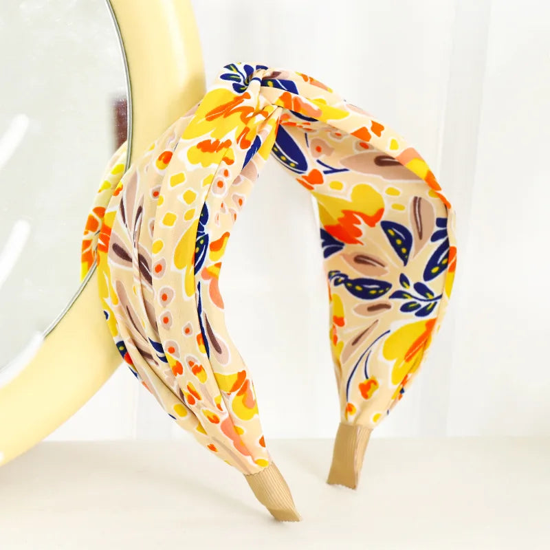 Serre-tête bohème pour femme à motif floral coloré – style boho chic confortable