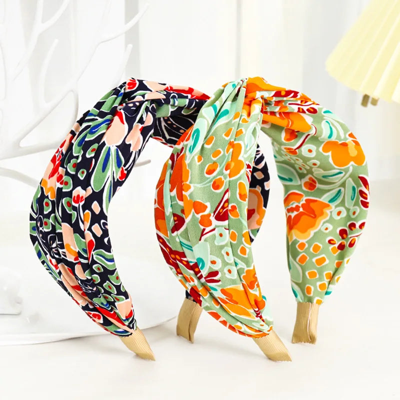 Serre-tête bohème pour femme à motif floral coloré – style boho chic confortable