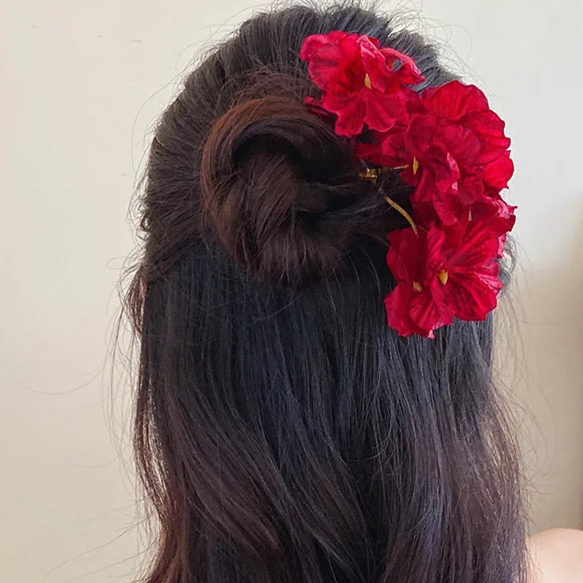 Épingle à cheveux à fleurs bohème