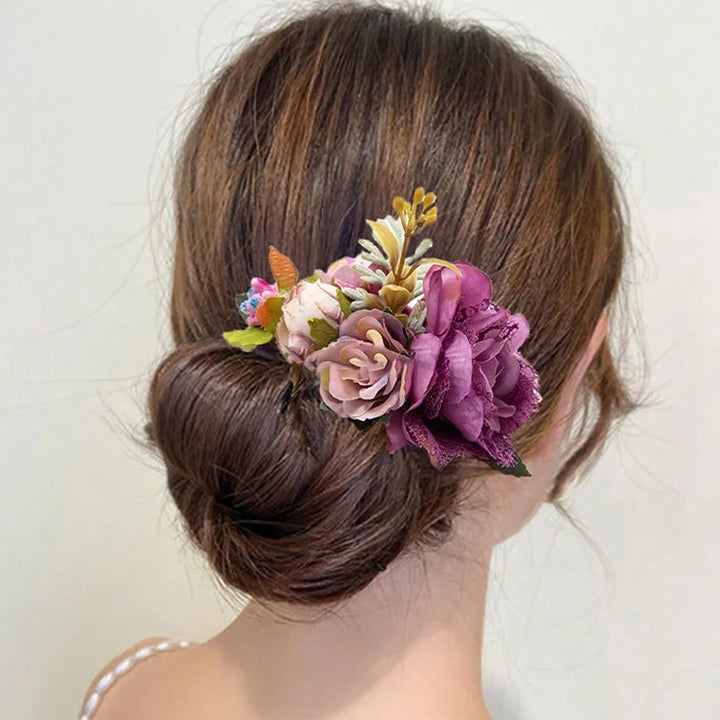 Peigne à Cheveux Fleurs pour Mariage Champêtre
