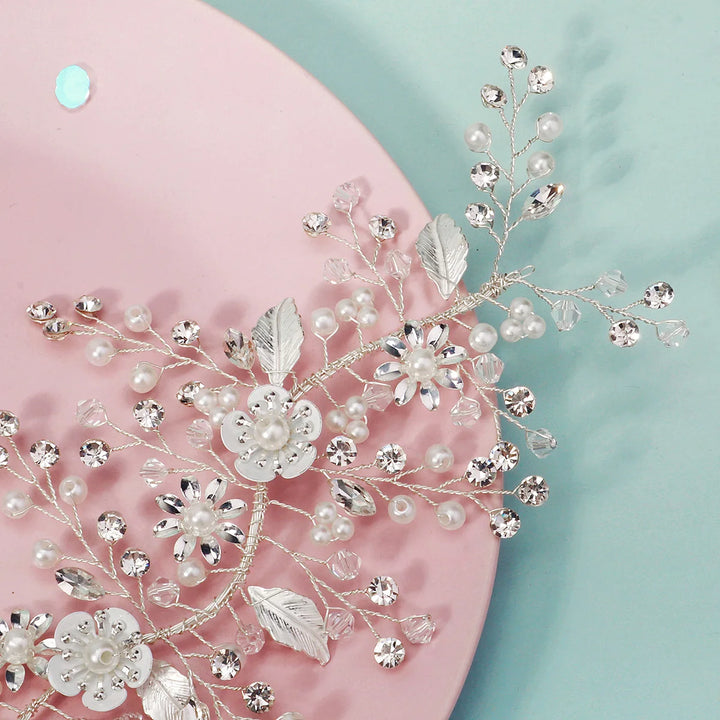 Épingle à Cheveux Mariage avec Perles et Cristaux