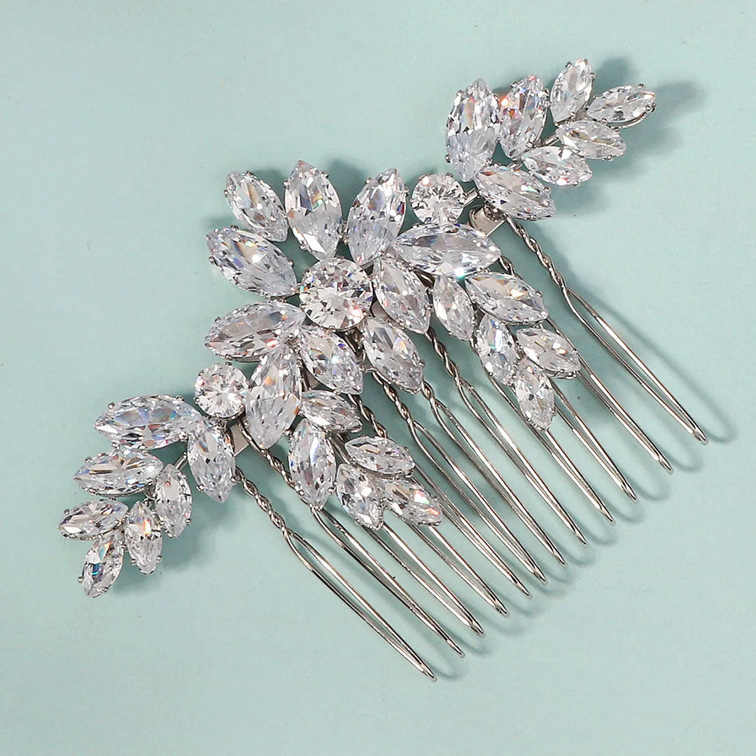 Peigne à Cheveux Cristal pour Chignon de Mariée