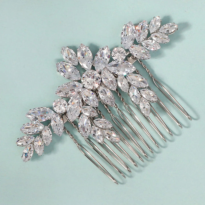 Peigne à Cheveux Cristal pour Chignon de Mariée