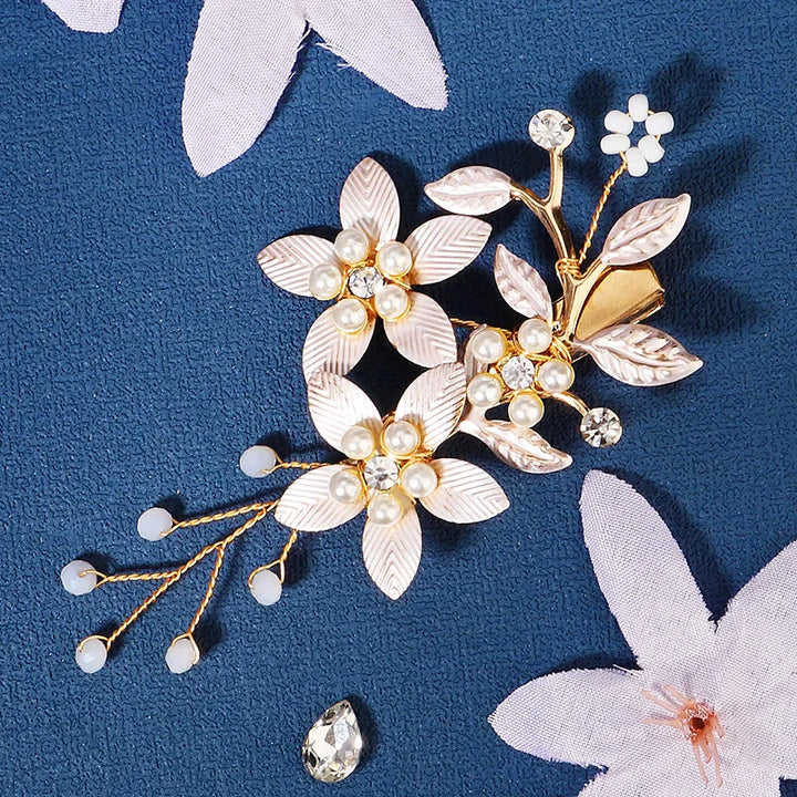 Épingle à Cheveux Mariage Dorée – Élégance Délicate