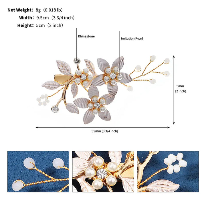 Épingle à Cheveux Mariage Dorée – Élégance Délicate