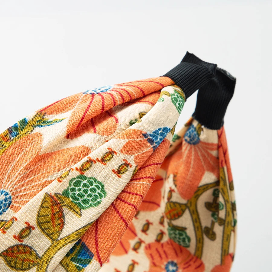 Serre-tête vintage fleuri pour femme élégant et tendance