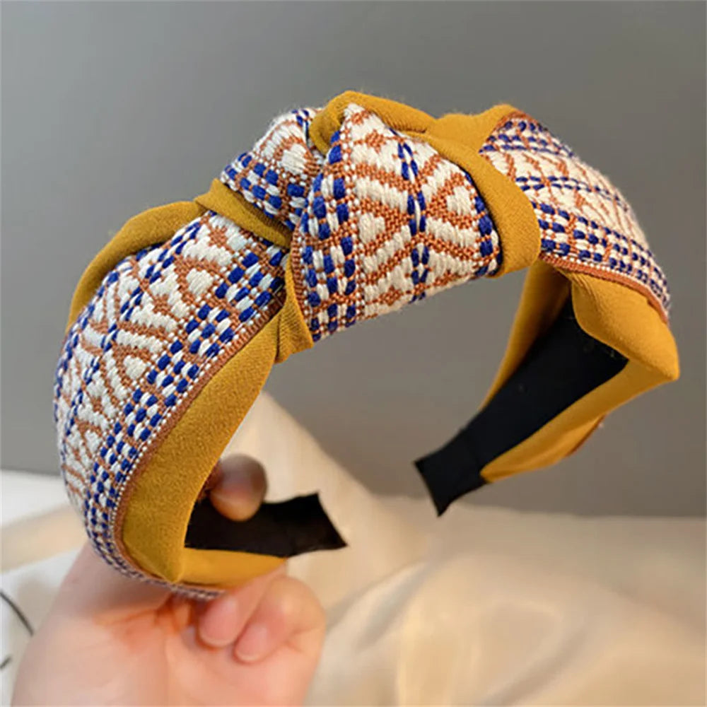 Serre-tête Tweed Vintage Femme – Bandeau Chic Automne - Hiver