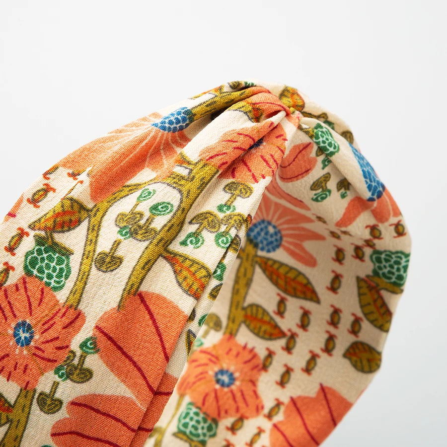Serre-tête vintage fleuri pour femme élégant et tendance