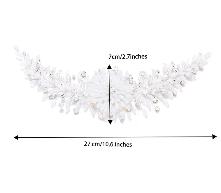 Peigne Cheveux Mariage Floral en Cristal – Élégance Bohème Chic