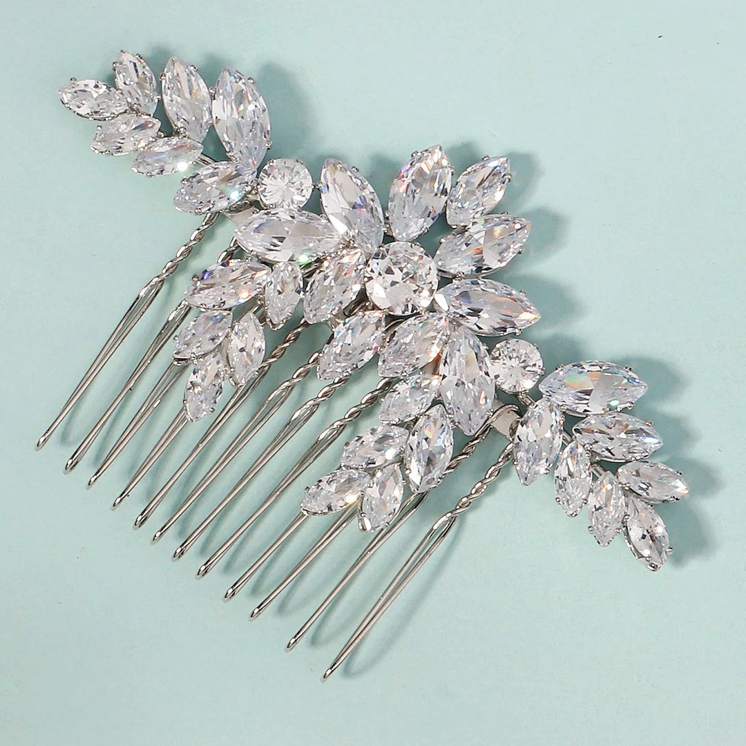 Peigne à Cheveux Cristal pour Chignon de Mariée