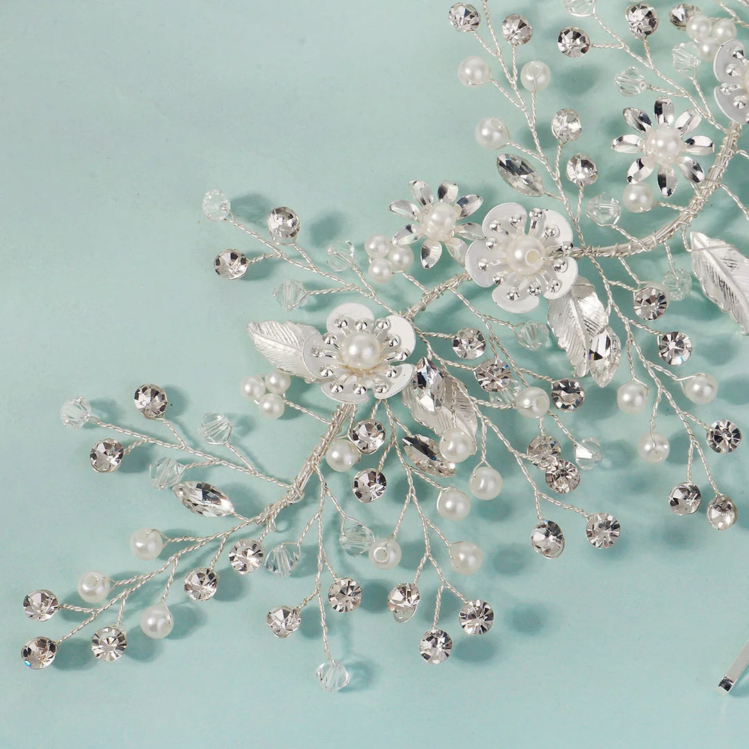 Épingle à Cheveux Mariage avec Perles et Cristaux