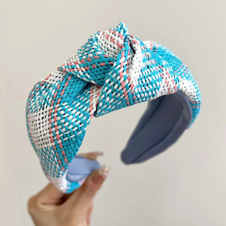 Serre-tête Tweed Coloré Femme – Bandeau Nœud Chic Multicolore