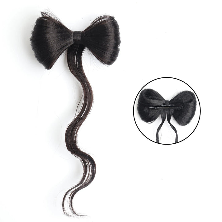 Postiche Cheveux Papillon Nœud - Extension Mèches Ondulées