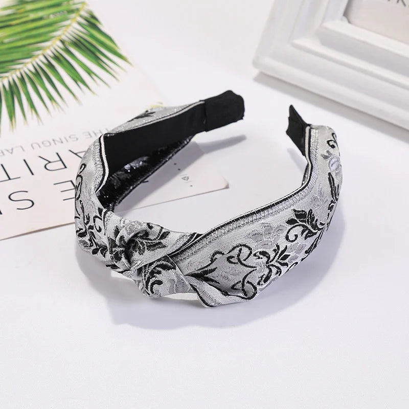 Serre-tête tissu bohème fleuri femme accessoire cheveux coloré