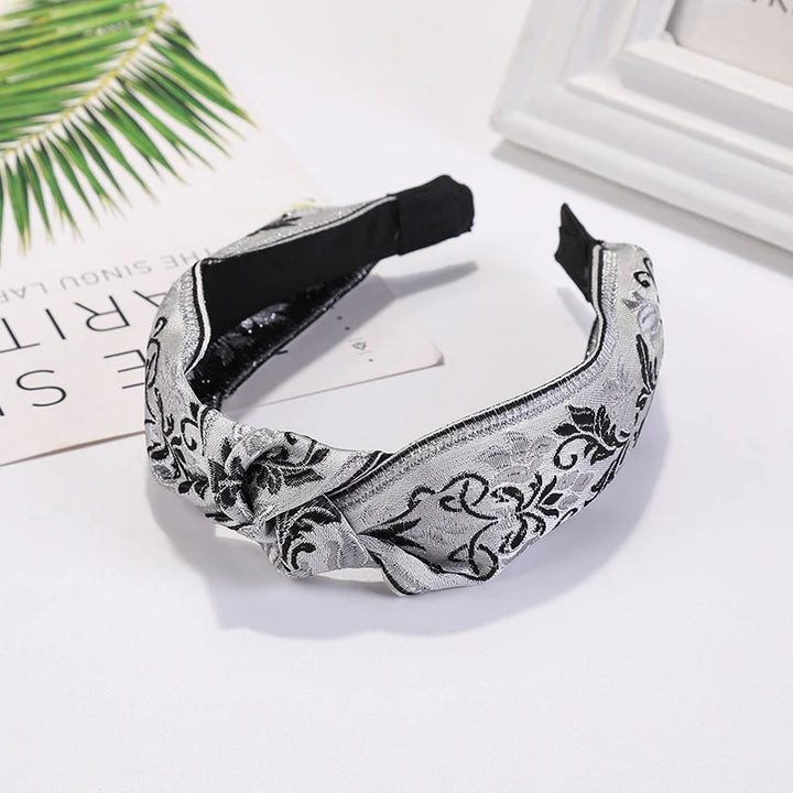 Serre-tête tissu bohème fleuri femme accessoire cheveux coloré