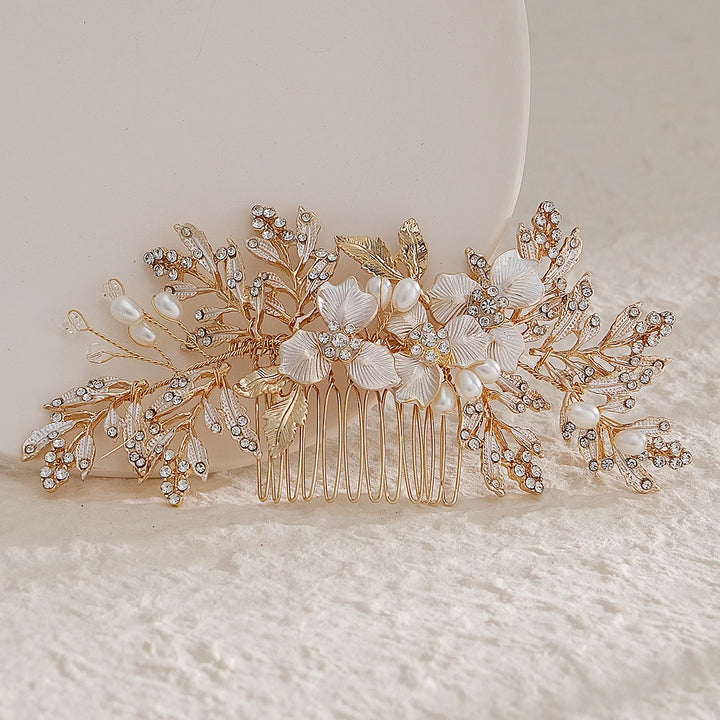 Peigne à Cheveux de Mariée Chic - Doré