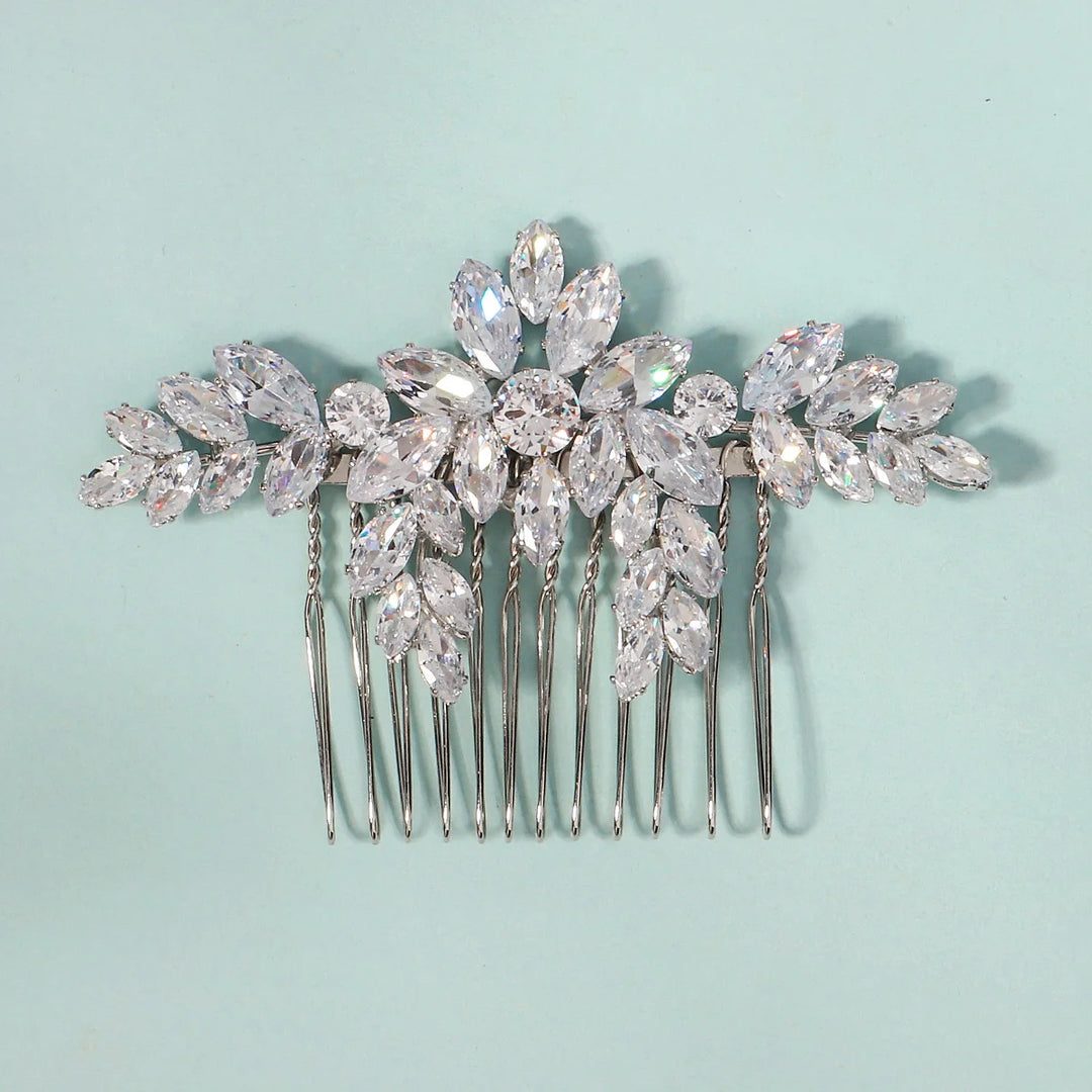 Peigne à Cheveux Cristal pour Chignon de Mariée