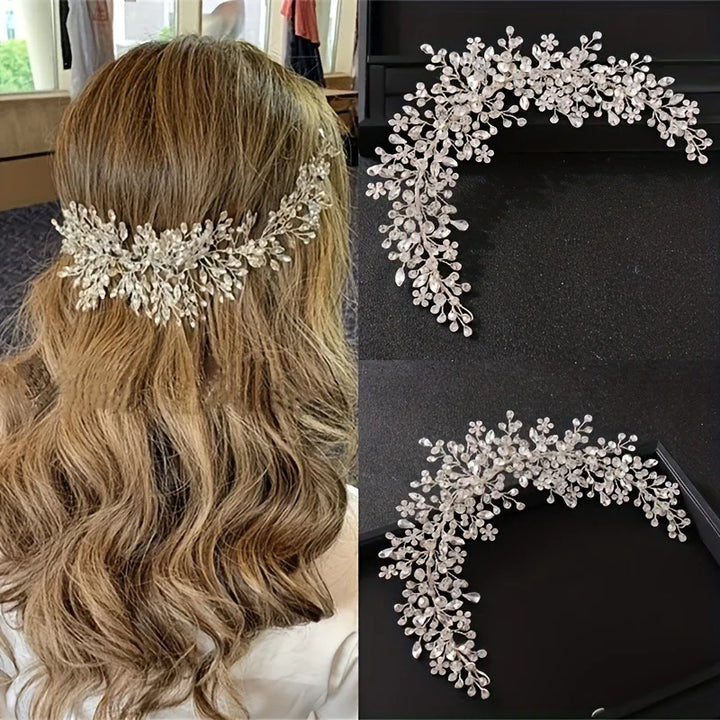Épingle à Cheveux de Mariage en Cristal – Élégance Lumineuse