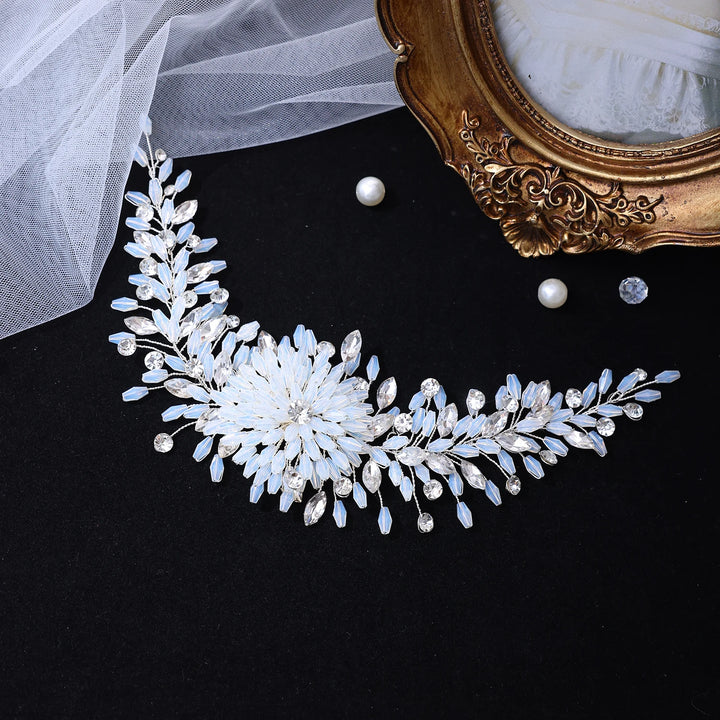 Peigne Cheveux Mariage Floral en Cristal – Élégance Bohème Chic