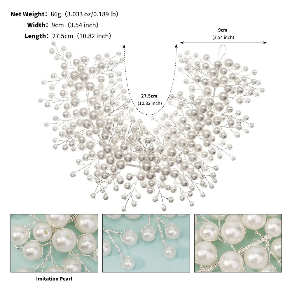 Grande épingle à cheveux à perles pour mariage