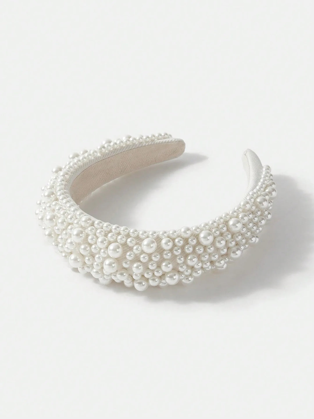 Serre-tête de mariage avec perles, large et élégant pour femme