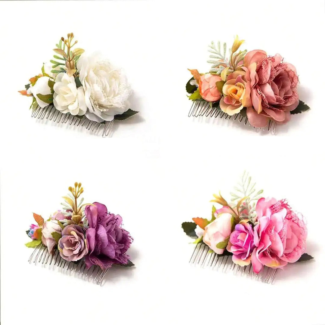 Peigne à Cheveux Fleurs pour Mariage Champêtre