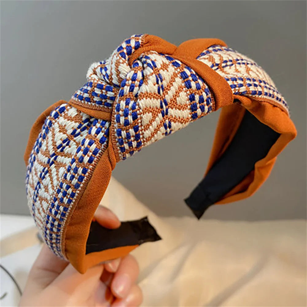 Serre-tête Tweed Vintage Femme – Bandeau Chic Automne - Hiver