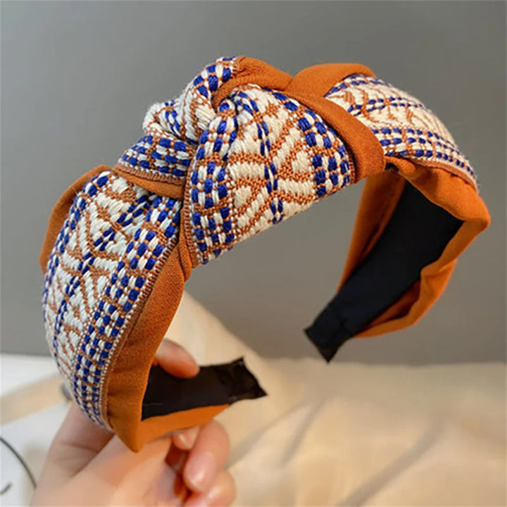 Serre-tête Tweed Vintage Femme – Bandeau Chic Automne - Hiver