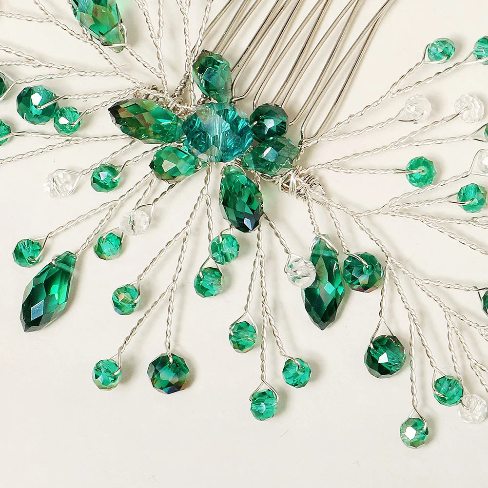 Peigne à cheveux vert émeraude
