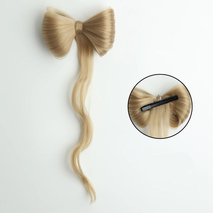 Postiche Cheveux Papillon Nœud - Extension Mèches Ondulées