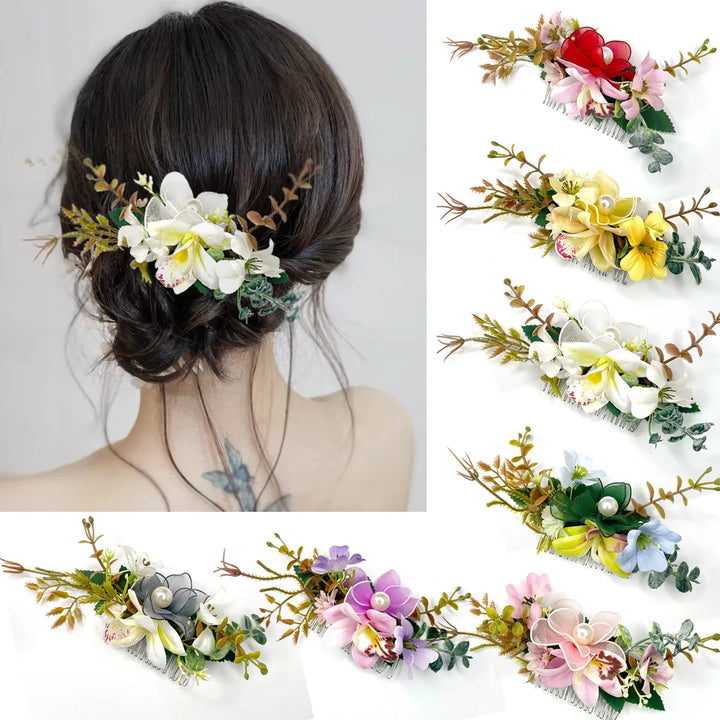 Peigne à Cheveux Fleurs Stabilisées