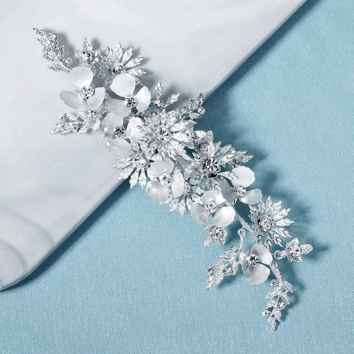 Barrette à Cheveux Bohème Chic pour Mariage, Argenté