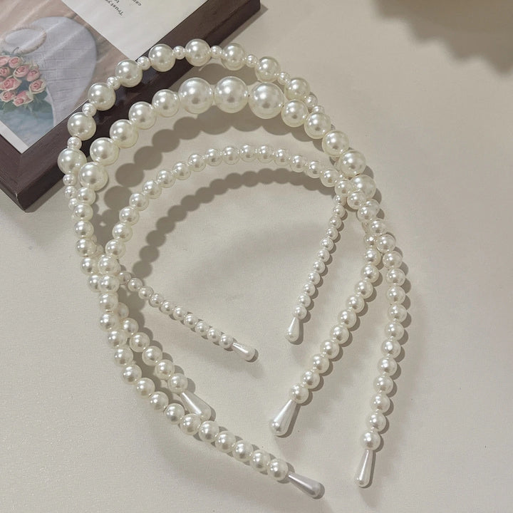 Lot de 3 serre-têtes avec perles élégants pour femme