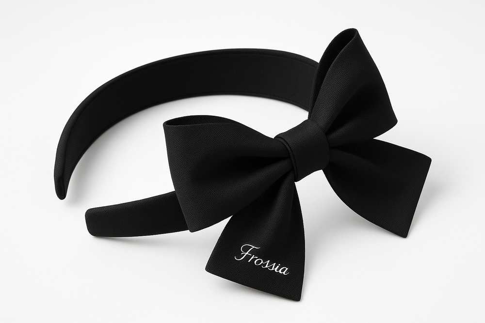 Bandeau Cheveux Noir Nœud - Élégant