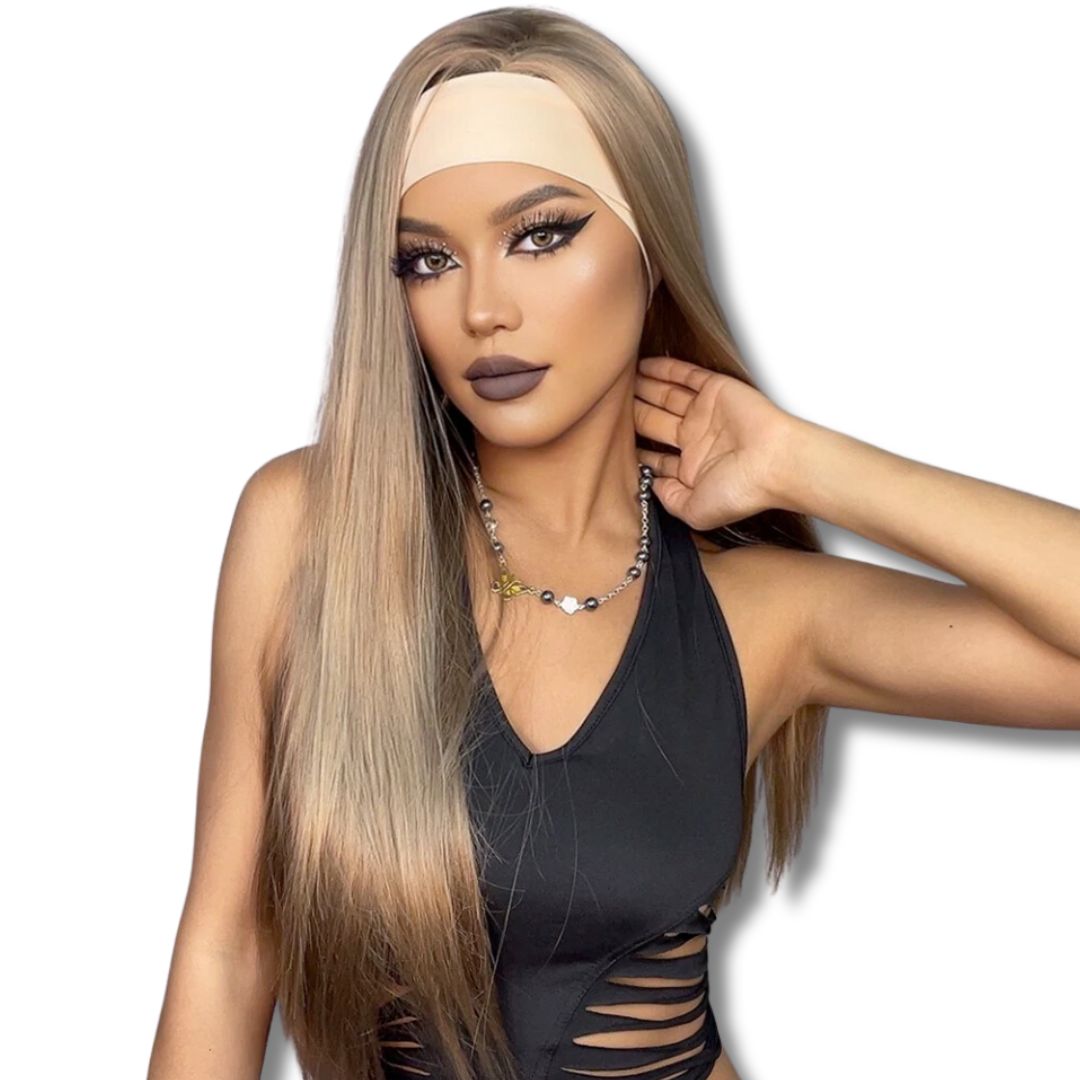 Perruque Bandeau Blonde Lisse - Sophistication Lumineuse