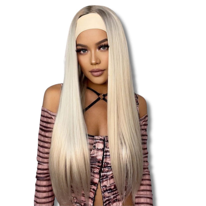 Perruque Bandeau Blonde Polaire Lisse - Éclat Lumineux
