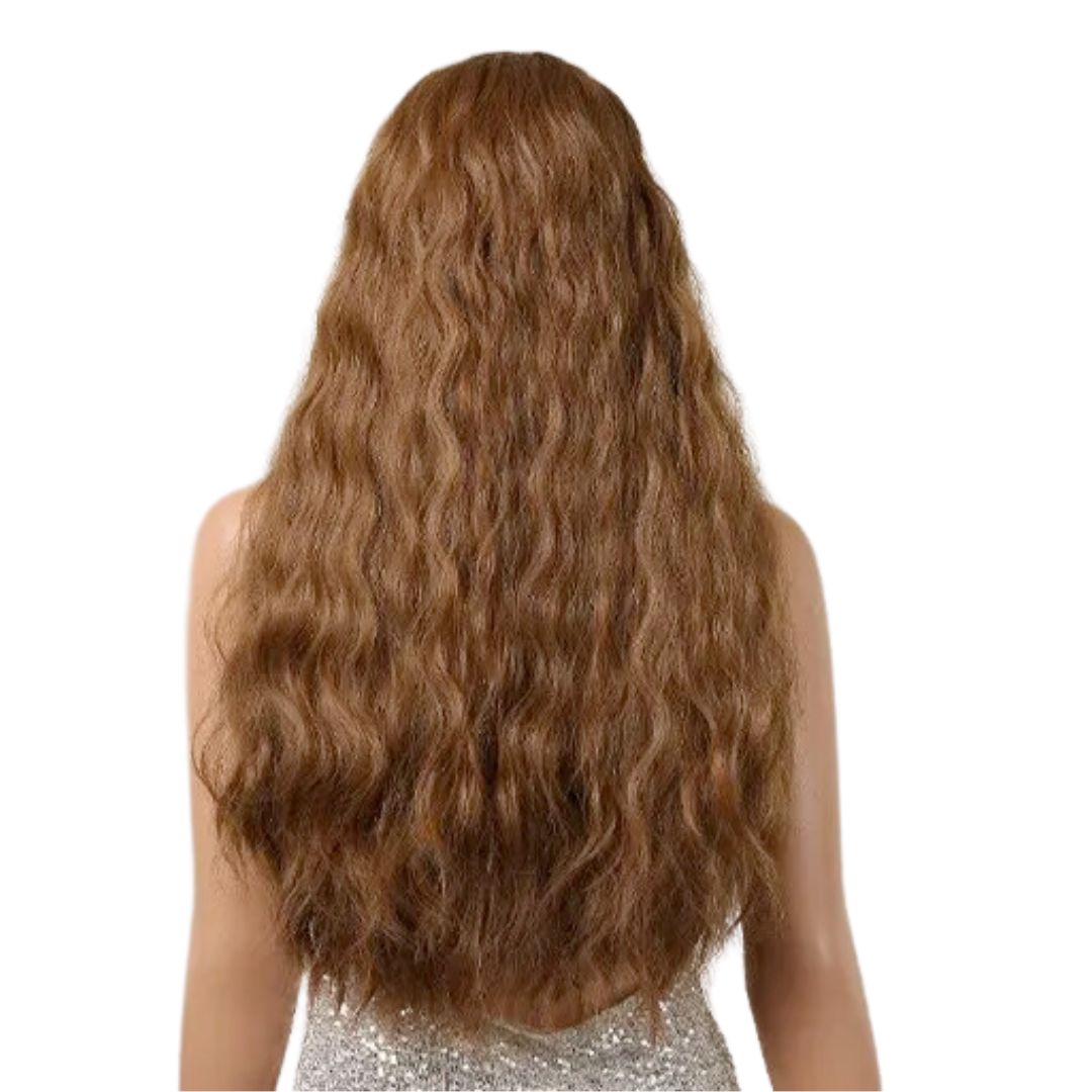 Perruque Bandeau Rousse Ondulée - Éclat Naturel Instantané