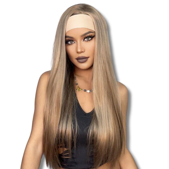Perruque Bandeau Blonde Lisse - Sophistication Lumineuse