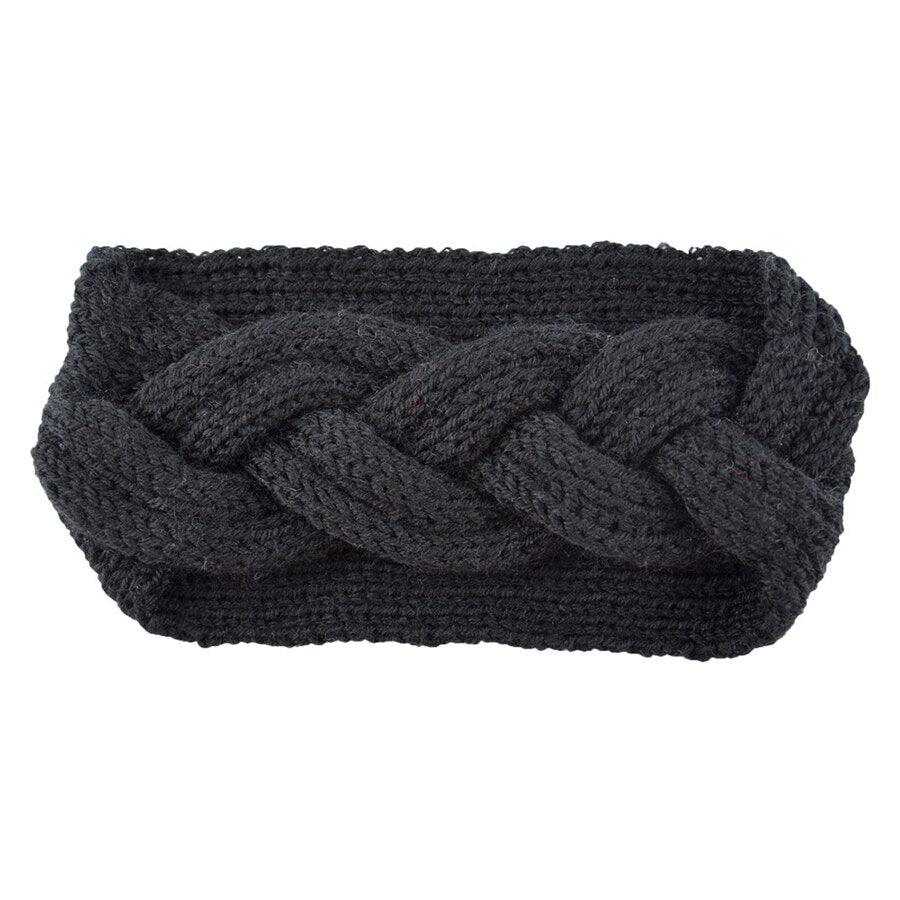 Bandeau tricot pour femme couleur noir | Bandeau cheveux tricot