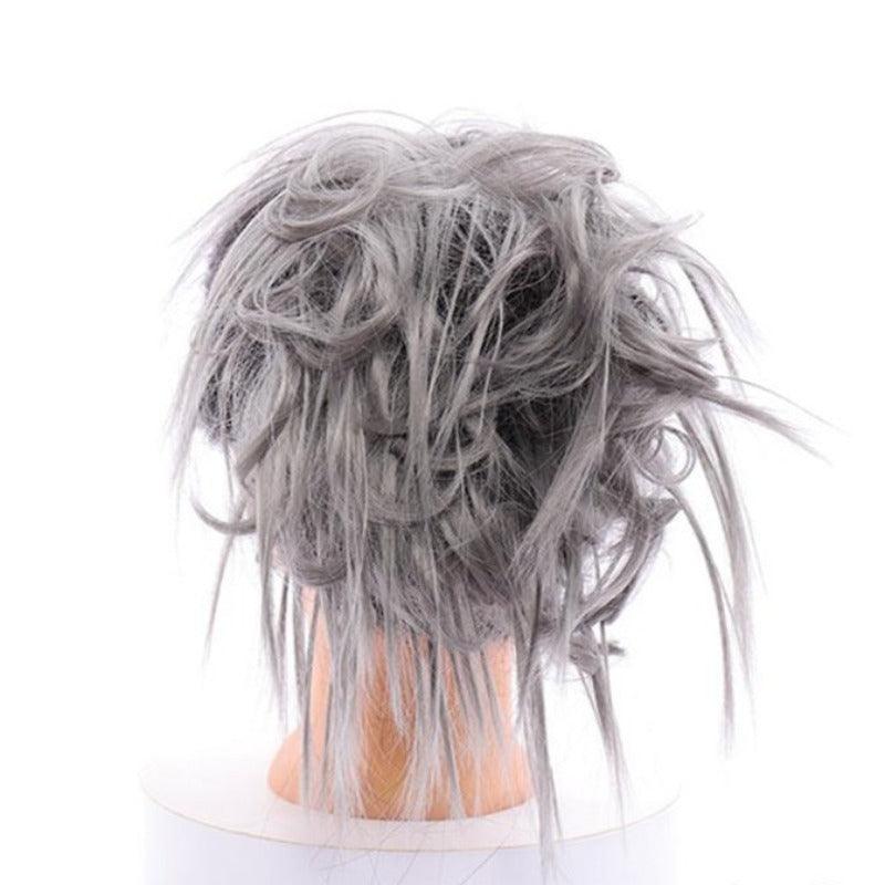 Faux chignon cheveux gris | Frossia