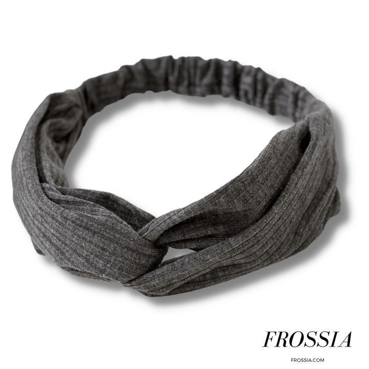 Bandeau torsadé gris pour Cheveux Femme | Frossia